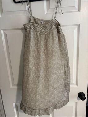 Walter Lightweight Cream Midi Dress with Delicate Texture/Silk